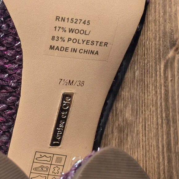 Louise Et Cie Jayant Tweed Wool Blend Heeled Pumps Women's Size 7.5M - Picture 11 of 11